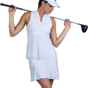 Dennis Cronwall, White Sleeveless active dress Golf\tennis , Size L